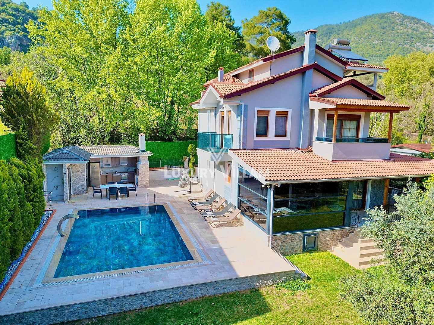 Luxury Villam Göcek İnlice geniş bahçeli kiralık villa